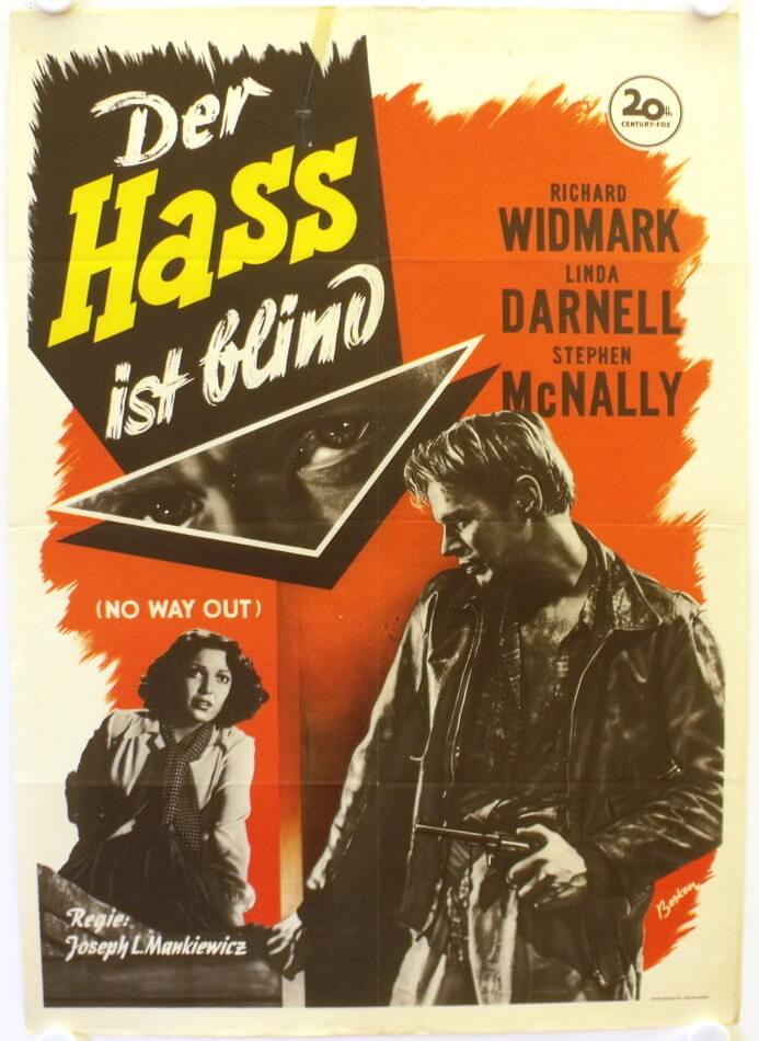 No Way Out Original Release German Movie Poster