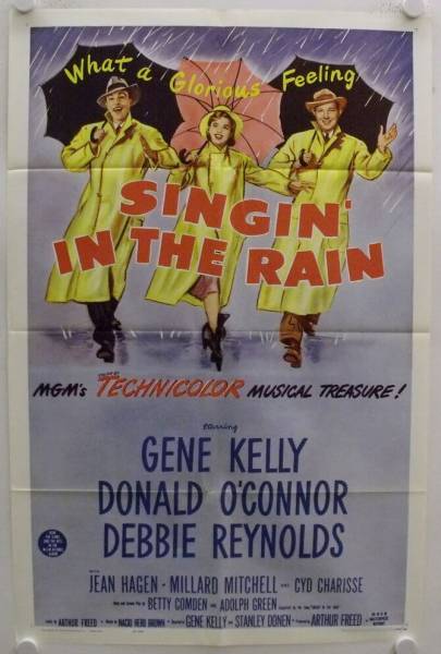 Singin' in the Rain re-release US onesheet movie poster