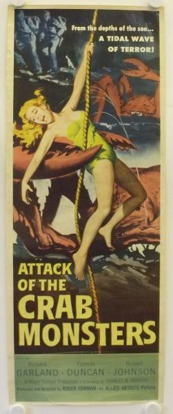 Attack of the Crab Monsters original release US Insert movie poster