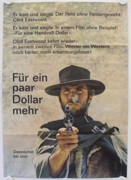 Für ein paar Dollar mehr originales Filmplakat