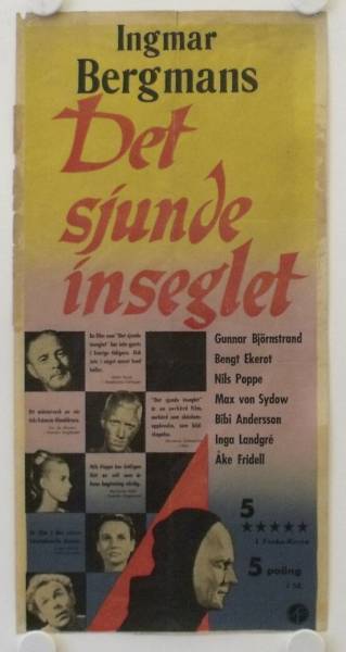 Det sjunde inseglet - The Seventh Seal original release Swedish movie poster