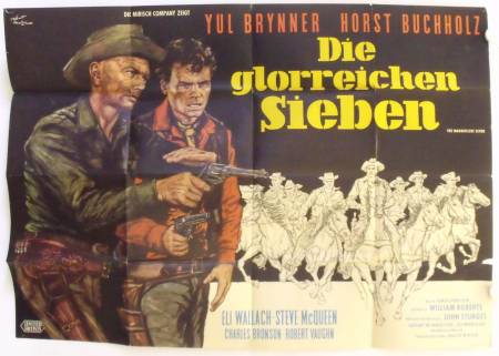 The Magnificent Seven original release German double-panel movie poster