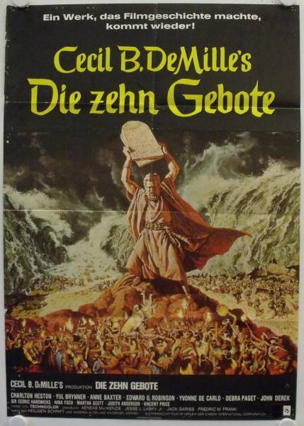 Die zehn Gebote originales deutsches Filmplakat