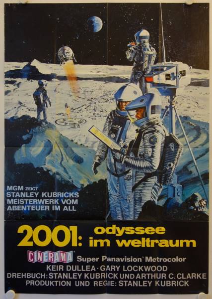 2001 - A Space Odyssey original release german double-panel movie poster