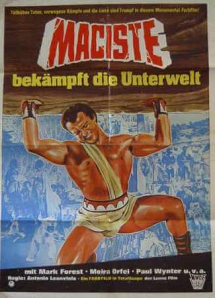 Maciste bekämpt die Unterwelt originales deutsches A2 Filmplakat