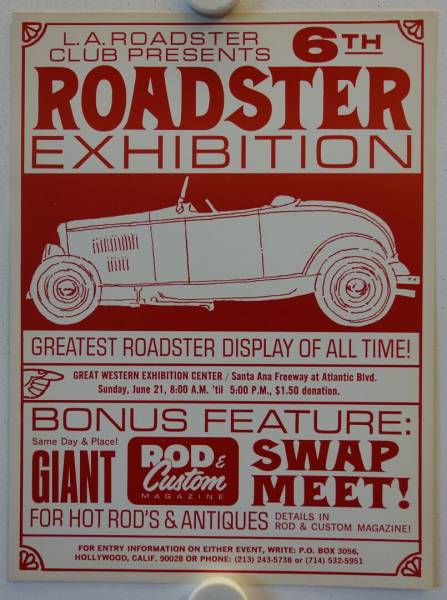 6th Roadster Exhibition and Hot Rod Show original US Hot Rod Show poster