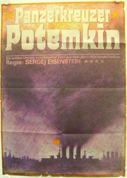 Battleship Potemkin original East-German movie poster re-release