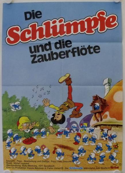 Die Schlümpfe und die Zauberflöte originales deutsches Filmplakat