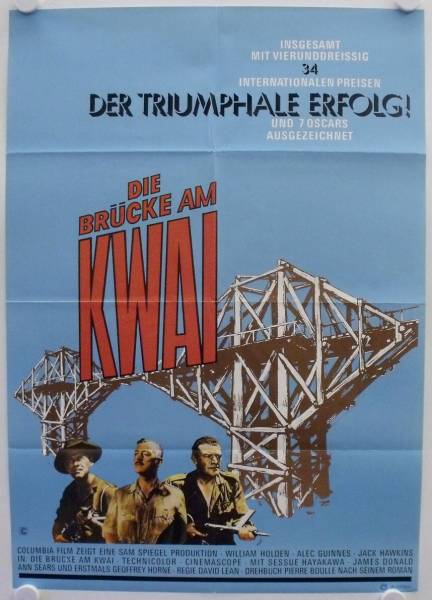 Die Brücke am Kwai originales deutsches Filmplakat