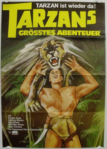 Tarzan's Greatest Adventure re-release german movie poster