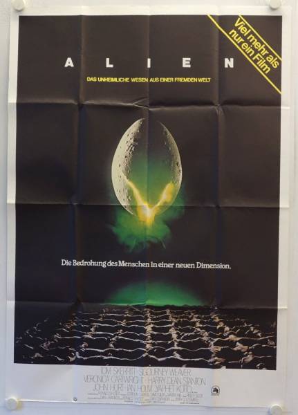 Alien original release german double-panel movie poster