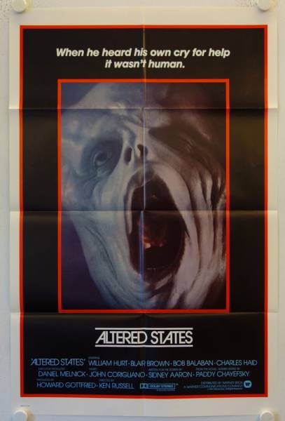 Altered States original release US Int'l Onesheet movie poster