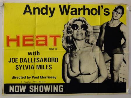 Andy Warhols Heat original release british quad movie poster