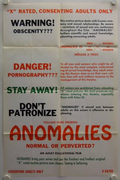 Anomalies original release US Onesheet movie poster
