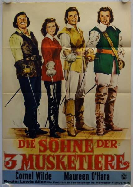 Die Söhne der 3 Musketiere originales deutsches Filmplakat