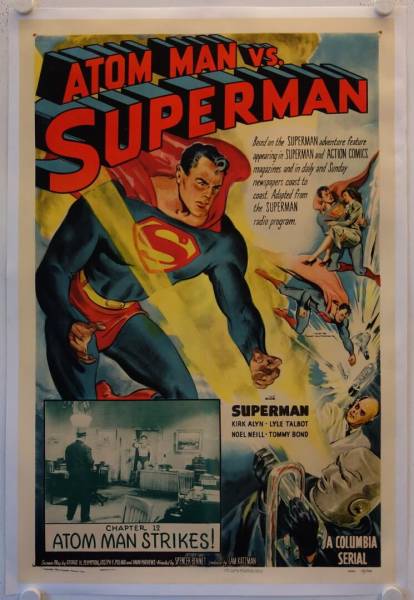 Atom Man vs. Superman original release US Onesheet movie poster