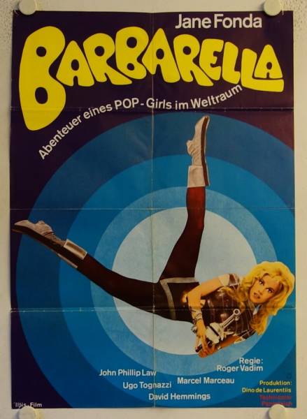 Barbarella originales deutsches Filmplakat (R70s)