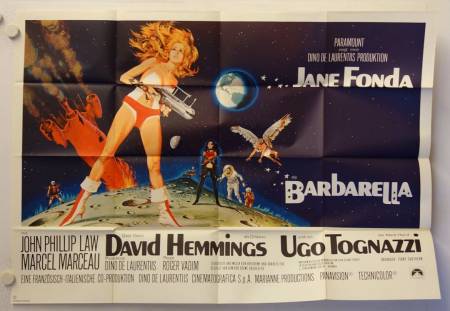 Barbarella original release german double-panel movie poster