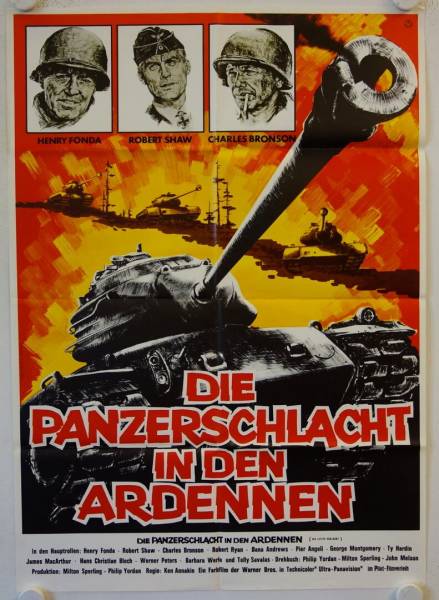 Die Panzerschlacht in den Ardennen originales deutsches Filmplakat