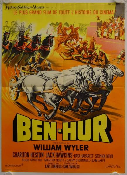 Ben Hur originales Filmplakat aus Frankreich