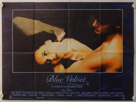 Blue Velvet original release British Quad movie poster