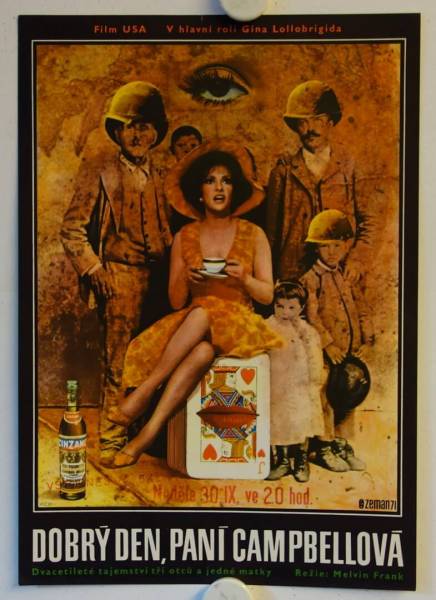 Buona Sera, Mrs. Campbell original release czech movie poster