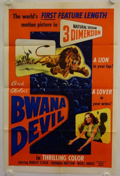 Bwana Devil original release US Onesheet movie poster