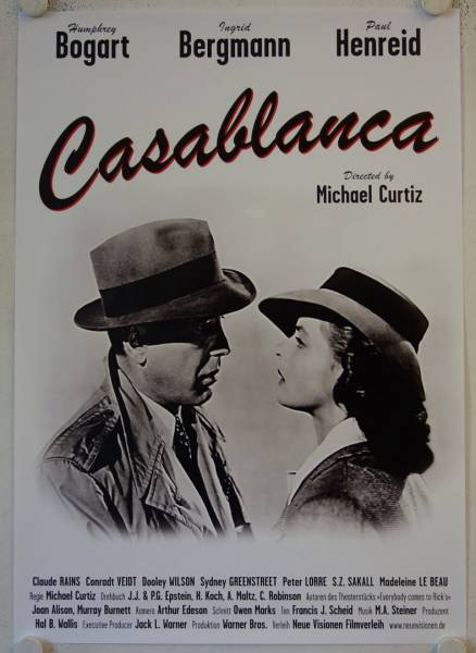 Casablanca re-release german movie poster