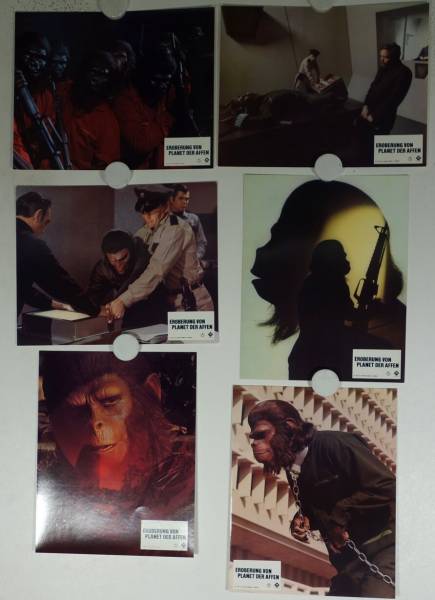 Conquest of the Planet of the Apes original german lobby card set