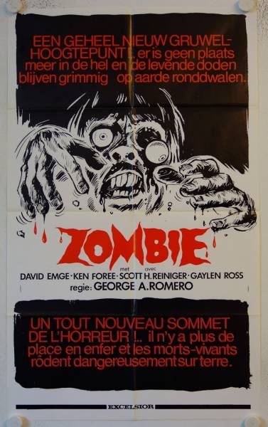 Dawn of the Dead original release Belgian Onesheet movie poster