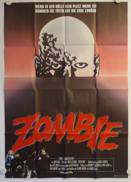 Zombie originales deutsches A0-Filmplakat