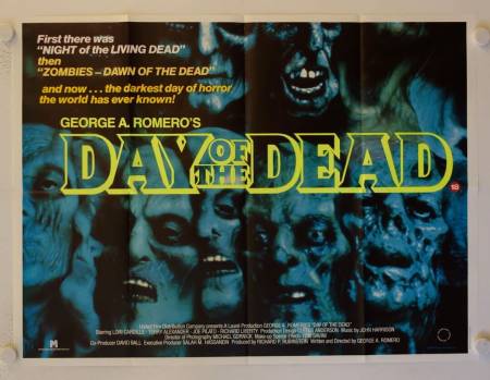 Day of the Dead original release british quad movie poster