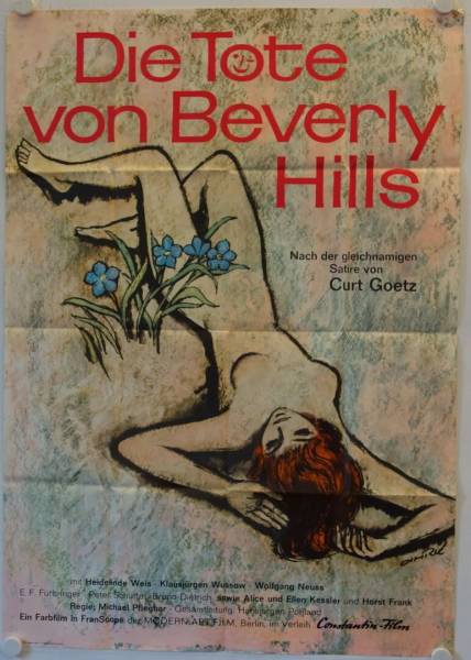 Die Tote von Beverly Hills originales deutsches A0-Filmplakat