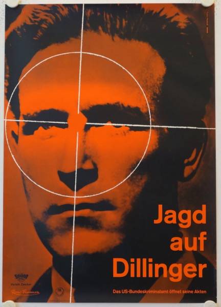 Dillinger re-release german movie poster (1960s)