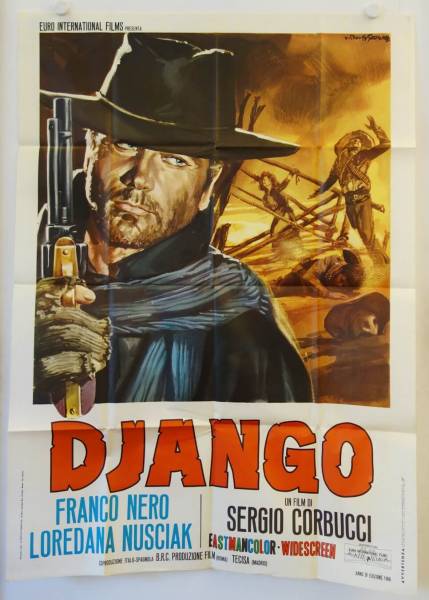 Django original release large italian movie poster