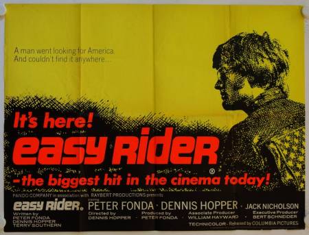 Easy Rider original release british quad movie poster