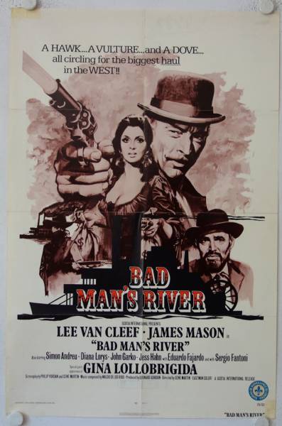 El hombre de Río Malo - Bad Man's River original release US Onesheet movie poster