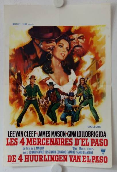 El hombre de Río Malo - Bad Man's River original release belgian movie poster