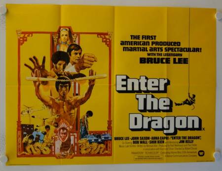 Enter the Dragon original release british quad movie poster