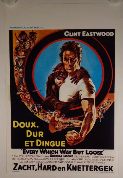 Every which Way but loose original release belgian movie poster
