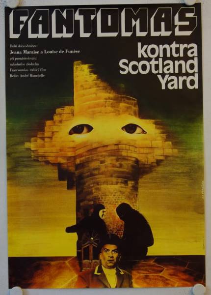 Fantomas vs. Scotland Yard original release czech movie poster