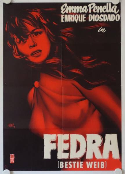 Fedra original release german movie poster