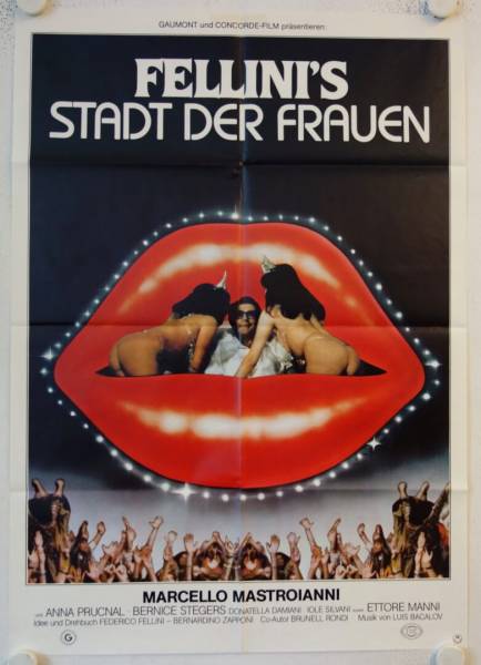 Fellinis Stadt der Frauen originales deutsches Filmplakat