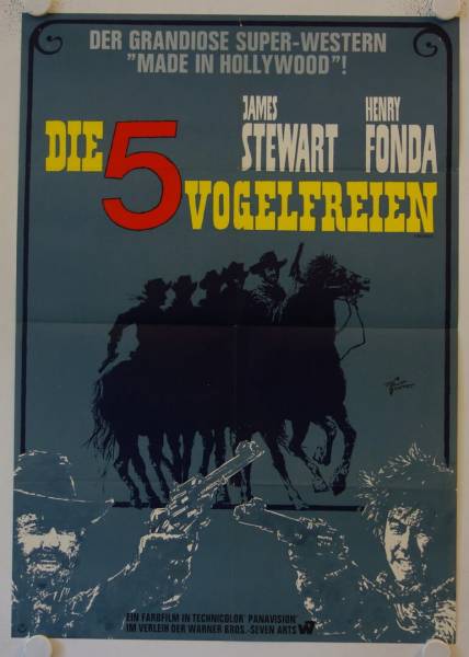 Die fünf Vogelfreien originales deutsches Filmplakat