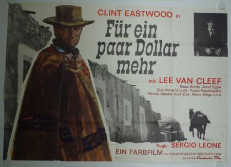 For a few Dollars more original release german double-panel movie poster