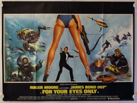 For your Eyes only original release British Quad movie poster