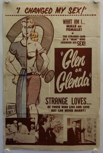 Glen or Glenda original release US Onesheet movie poster