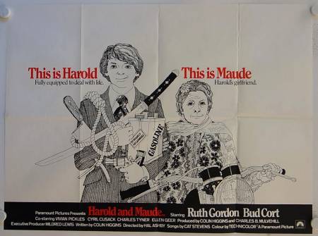 Harold and Maude original release british quad movie poster