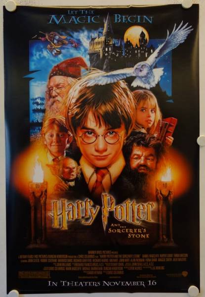 Harry Potter and the Philosopher's Stone original release US Onesheet movie poster