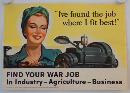 I've found the Job where I fit best original US Propaganda Poster